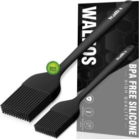 Silicone Basting Pastry Brush, Heat Resistant Pastry Brush Set, Strong Steel Core and One-Pieces Design, Perfect for BBQ Grill Baking Kitchen Coo